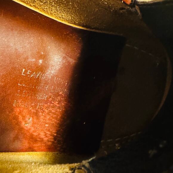 Bloomingdales Mens Store Brown Leather made in Italy Vibram Penny Loafers Sz 9.5 main image 7
